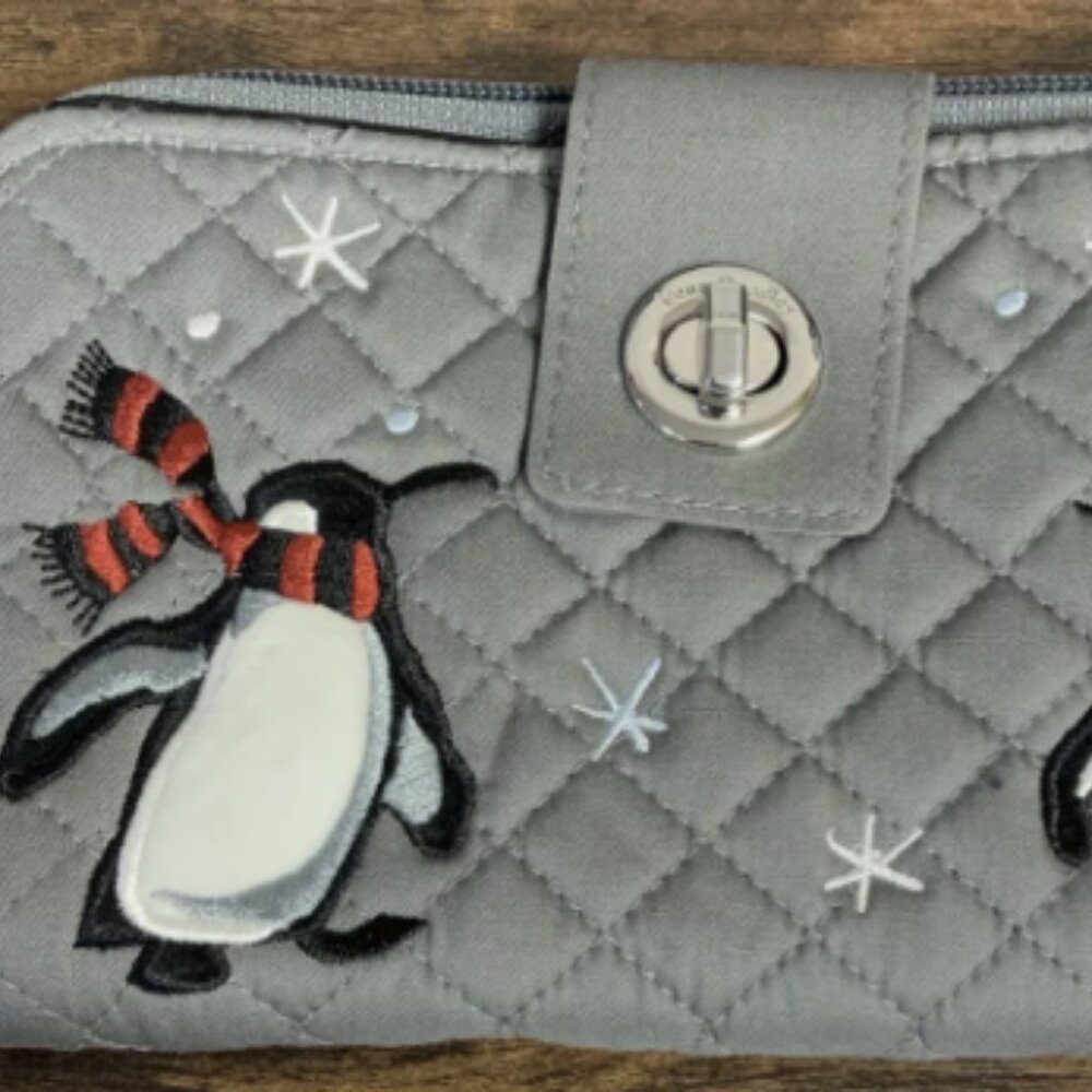 Vera Bradley Penguin Pair Wallet 7.5 x 5 RFID